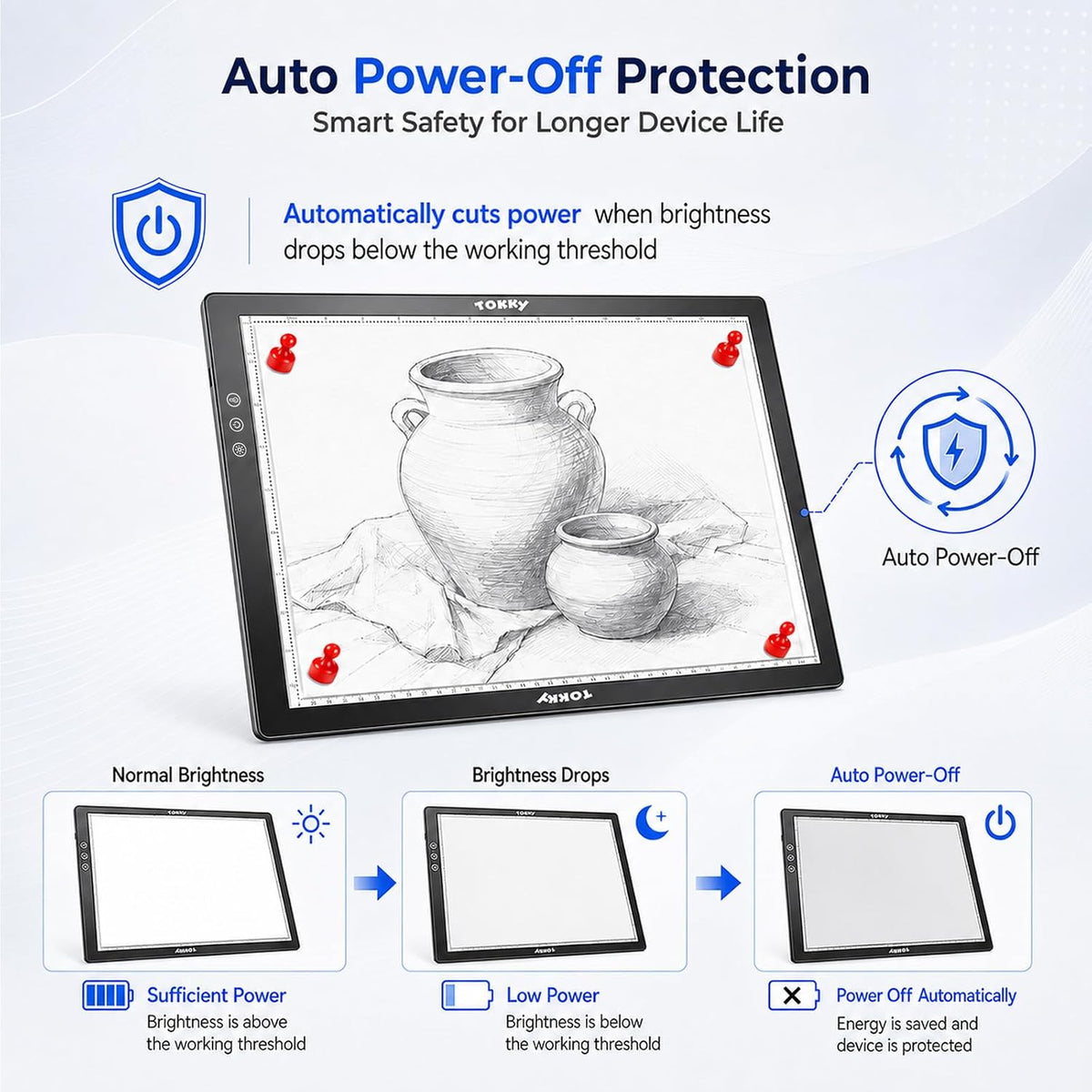 Rechargeable A3 Light Table for Diamond Painting with 8 Adjustable Stand
