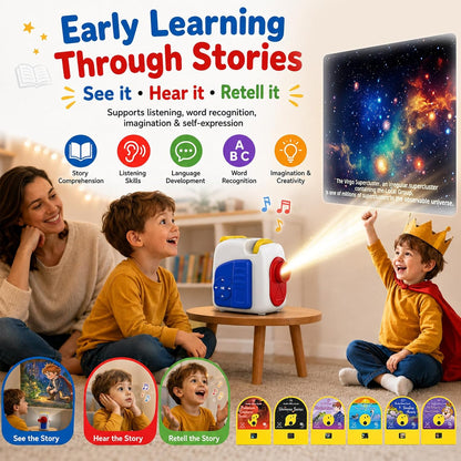 Story Dream Machine, Kids Projector, 4K HD Book Projector w/ 6 Story Cards
